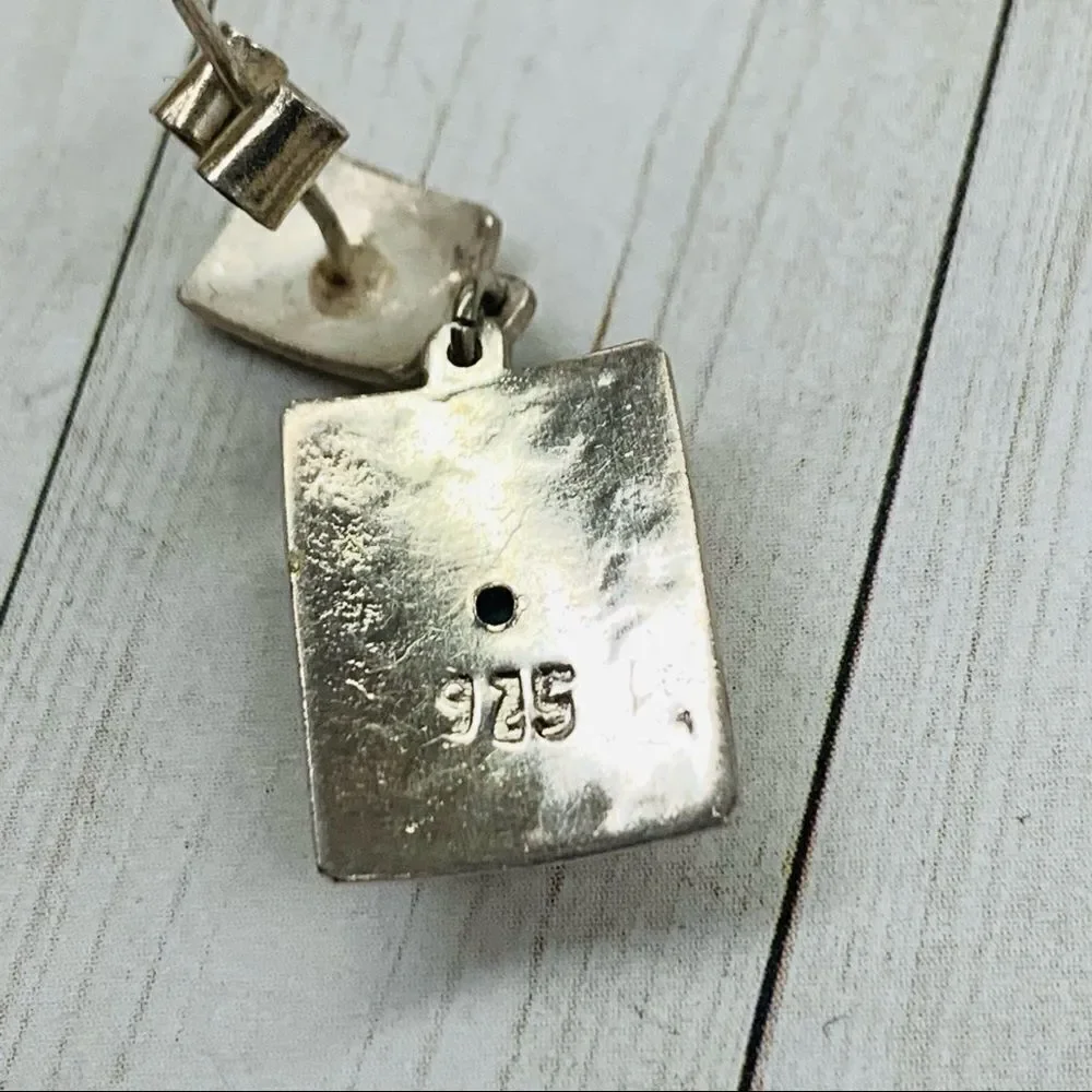 Sterling Silver and 10K Gold Tribal Earrings‎